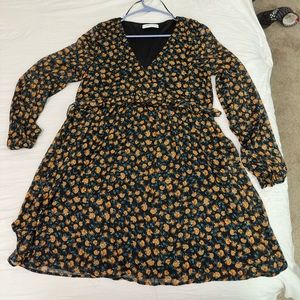 Pull and bear floral mini dress